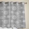 Winter Snowflakes Grey Background Window Curtain Modern European Style Curtains for Bedroom Living Room Backdrop Curtain