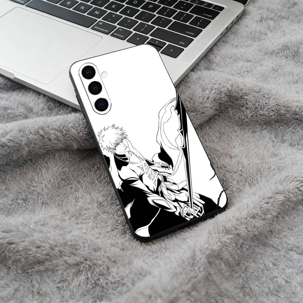 

Hot anime-B-L-E-A-C-H Phone Case For Samsung Galaxy A73,A71 A72,A70,A53,A52,A51,Soft Silicone Black Cover Samsung a70