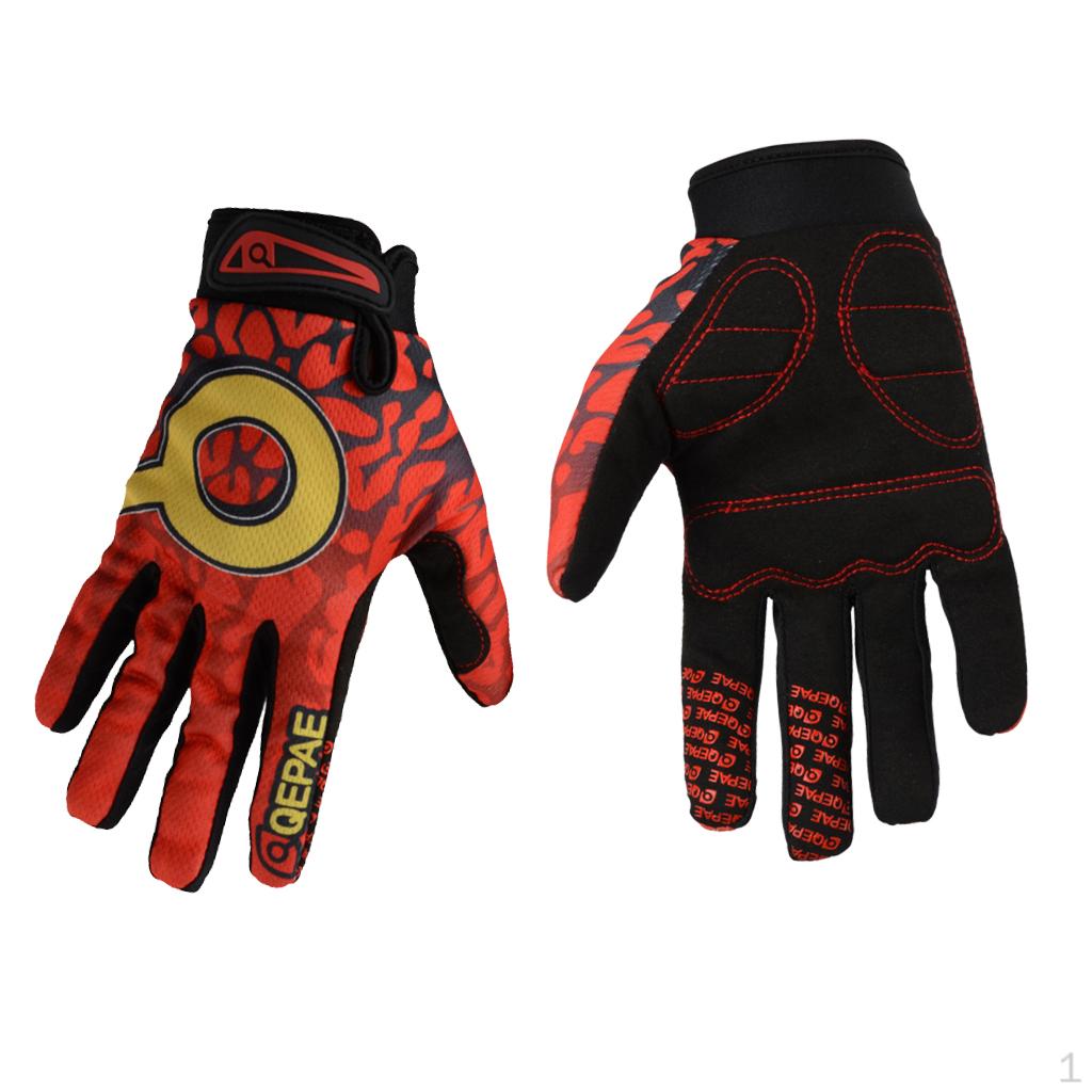 

Winter Outdoor Sports Cycling Bike Bicycle Full Finger Gloves Red Yellow L