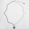 MERRYMOTIVE Heart Lock Pendant Combi Chain Necklace