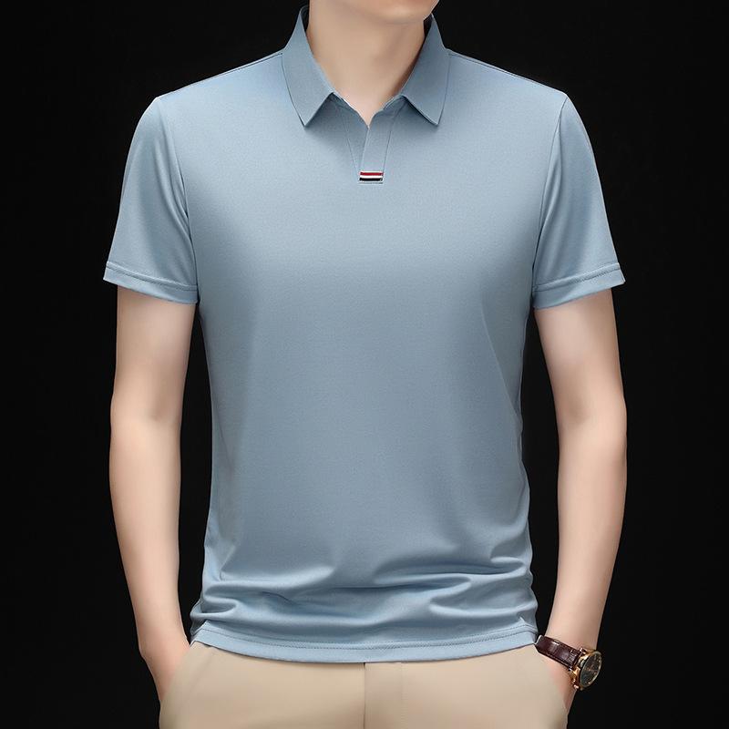 V-Neck Men'S Short Sleeve Polo Shirt Men'S Half Sleeve T-Shirt Men'S Top