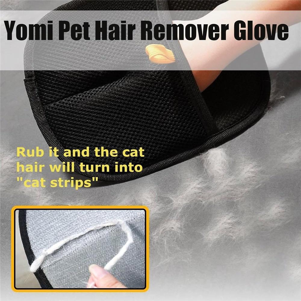 2-Pack Pet Hair Removal Gloves, Static-Cled Pet Hair Removal Gloves, Reusable Pet Grooming Tool, Ideal For Bathing, Hair Removal, And Grooming