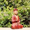Buddha Statue Hand Carved Wood Teaching Pose 30cm