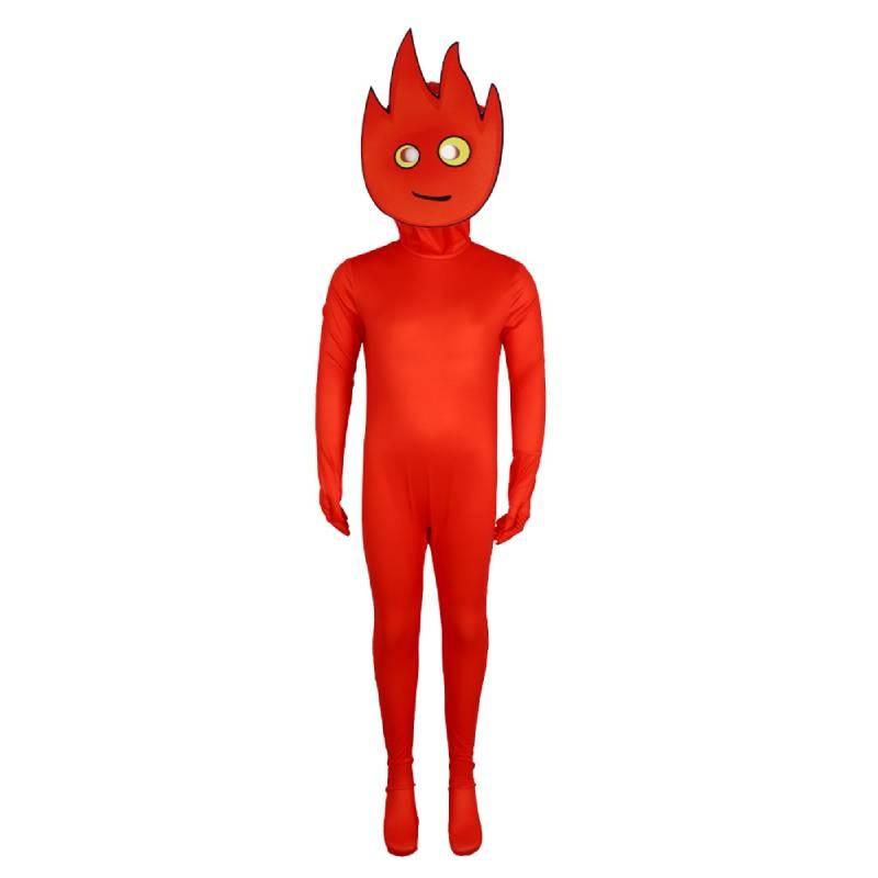 Watergirl Fireboy And Cosplay Costume Cartoon Jumpsuits Halloween Party Garment