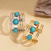 Acrylic geometric round multi-layer open bracelet ethnic style fashion jewelry