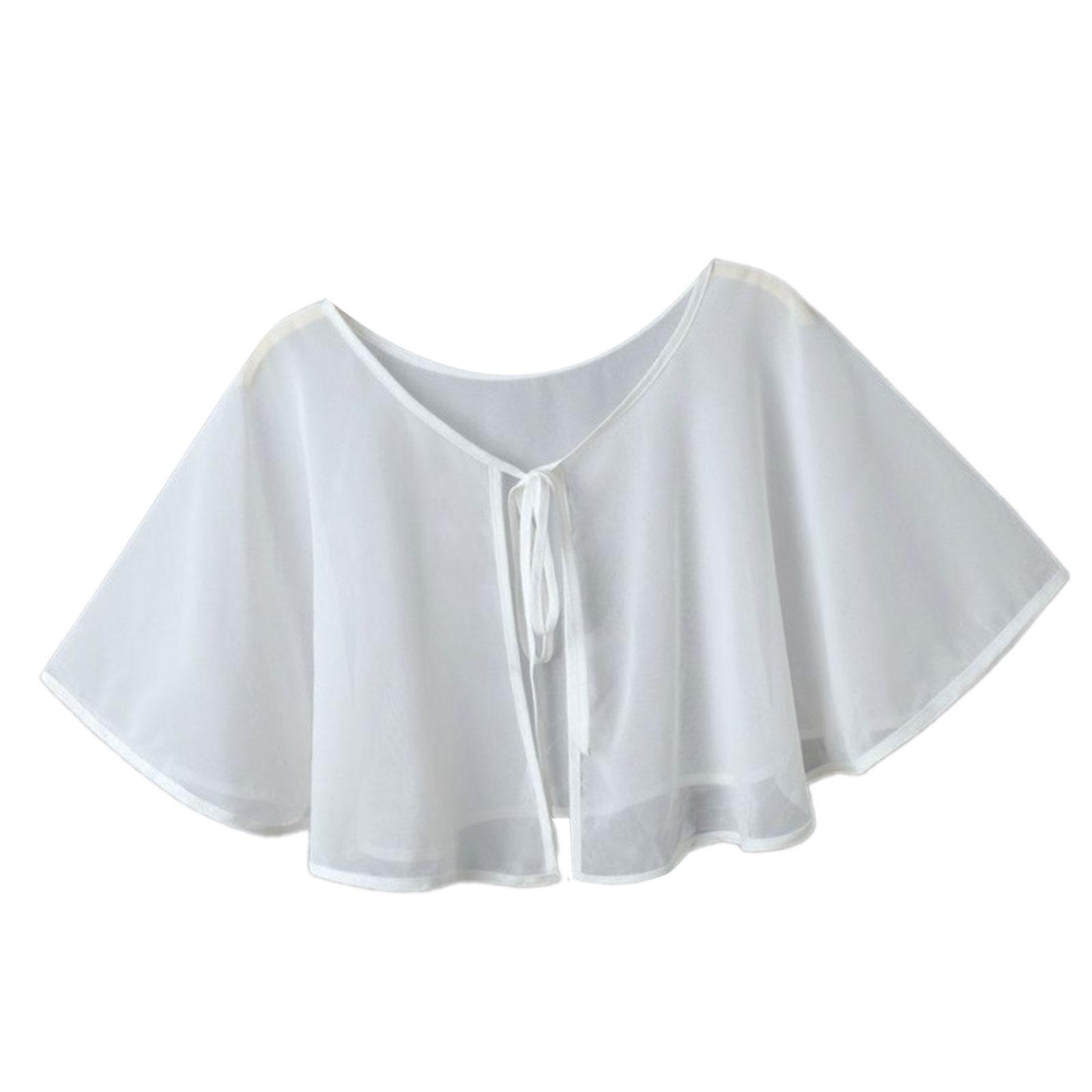 

Soft Chiffon Sun Protection Wrap Lightweight Foldable Design For Sensitive Skin Summer Outfits белый