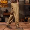 Jeep Men's Straight Leg Cargo Casual Trousers