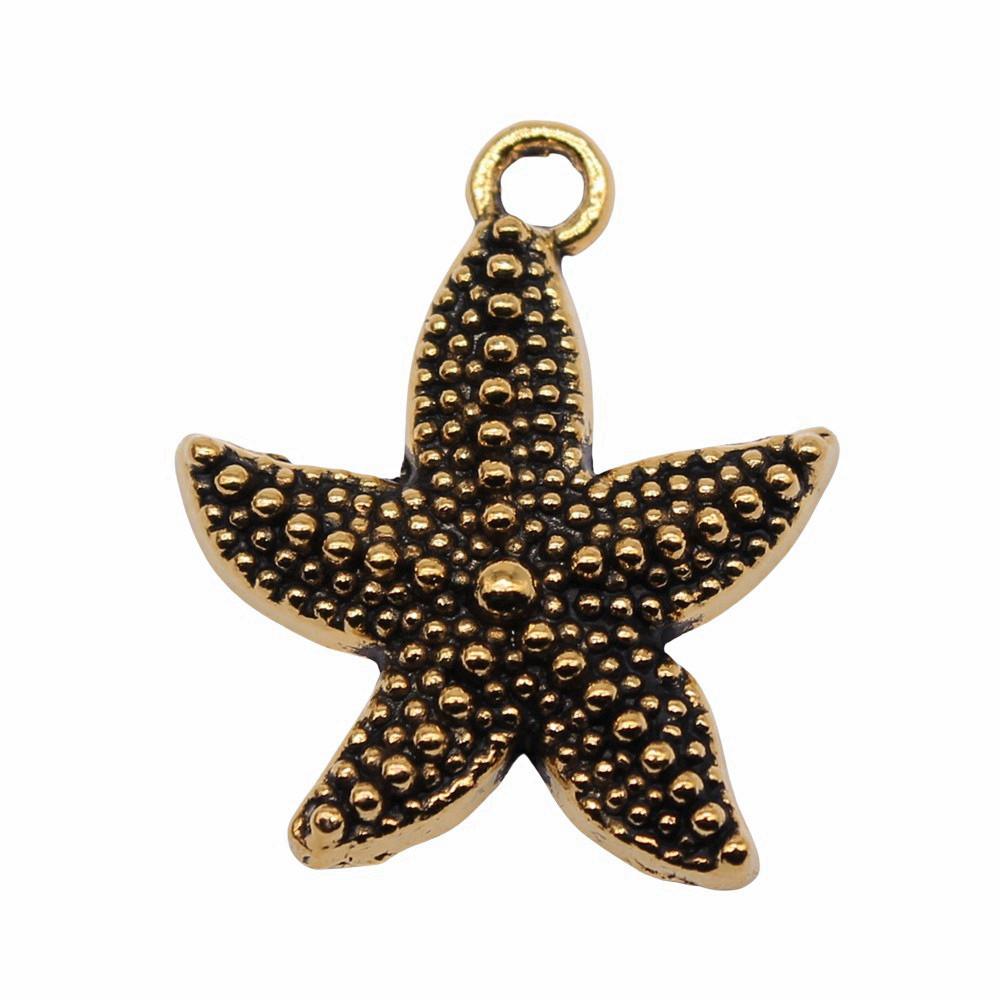 Starfish Charms Multi Color Metal Pendants For Beach Themed DIY Jewelry Accessories