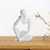 Abstract Thinker Figurine Candle Holder Ornament Sculpture Candlestick Collectible Centerpiece Resin