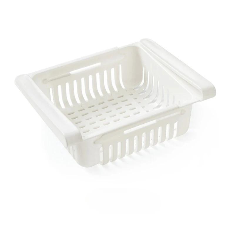 Refrigerator Storage Basket Pull Out Type Draining Baskets Scalable Egg Storage Organizer Box Living Room Kitchen Storage Boxes