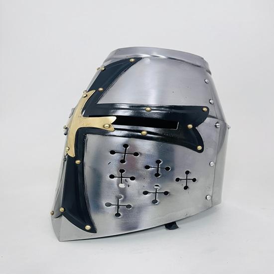Średniowieczny Hełm Templariuszy Hełm Rycerza Jerozolimskiego Na Cosplay Hełm Najlepszy Prezent