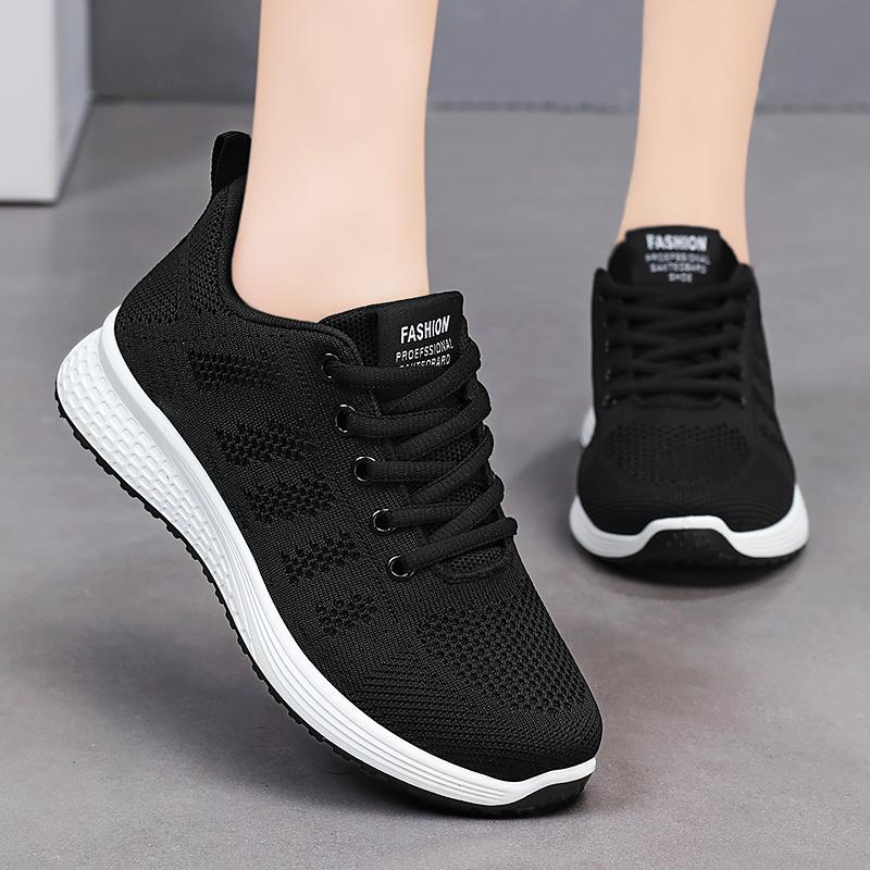 

Женская летняя повседневная спортивная обувь дышащая и удобная для занятий спортом на открытом воздухе, ходьбы, повседневная обувь, бесплатная доставка 41 чёрный