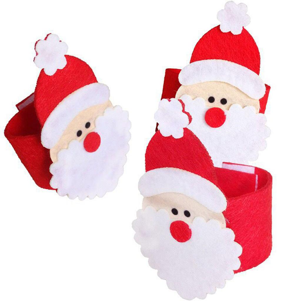 Napkin Rings Serviette Holder Table Ornaments Xmas Tableware New Year Home Decor