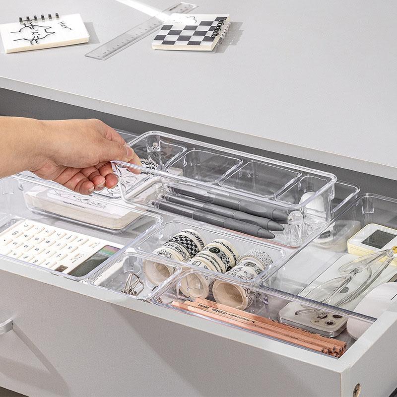 Acrylic Organizer Drawer Storage Box Makeup Organizer Clear Storage Organizer Boxes Plastic Desk Drawer Organizers Acrylic Box