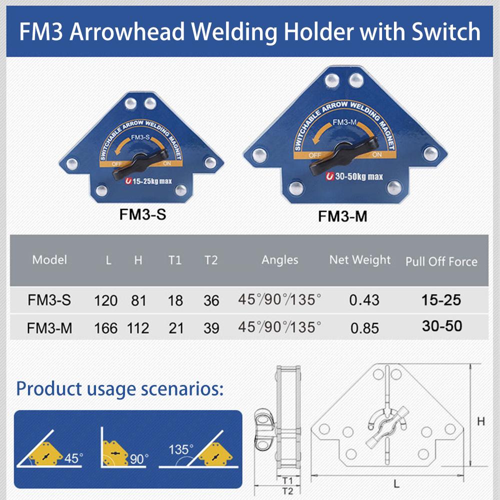 Welding Positioner Magnetic Welding Holders Angle Solder Arrow Magnet Weld Fixer Positioner Ferrite Holding Auxiliary Locator