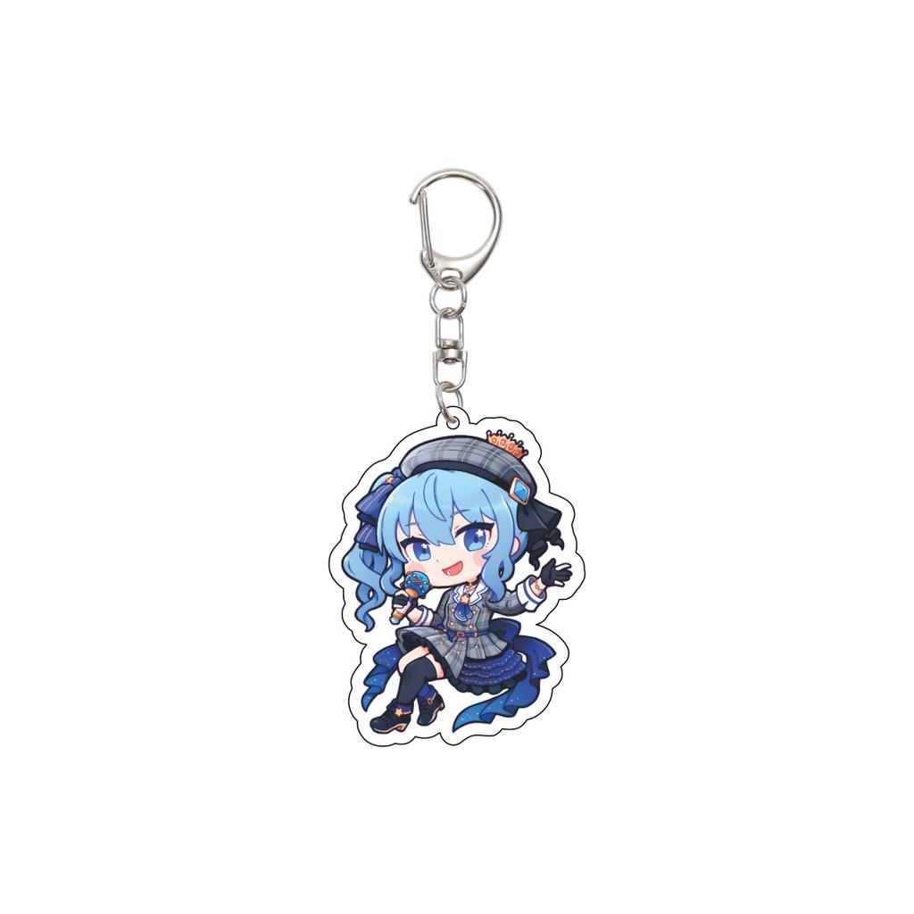 55MM Anime Hololive Keychain Hoshimati Suisei/Natsuiro Matsuri/Akai Haato Key Chain Acrylic Model Plate Christmas Gifts