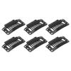 100pcs 9 Teeth Hair Extension Clips Multipurpose 32mm U Shape Snap Clips for Women Hair Extensions DIY Black
