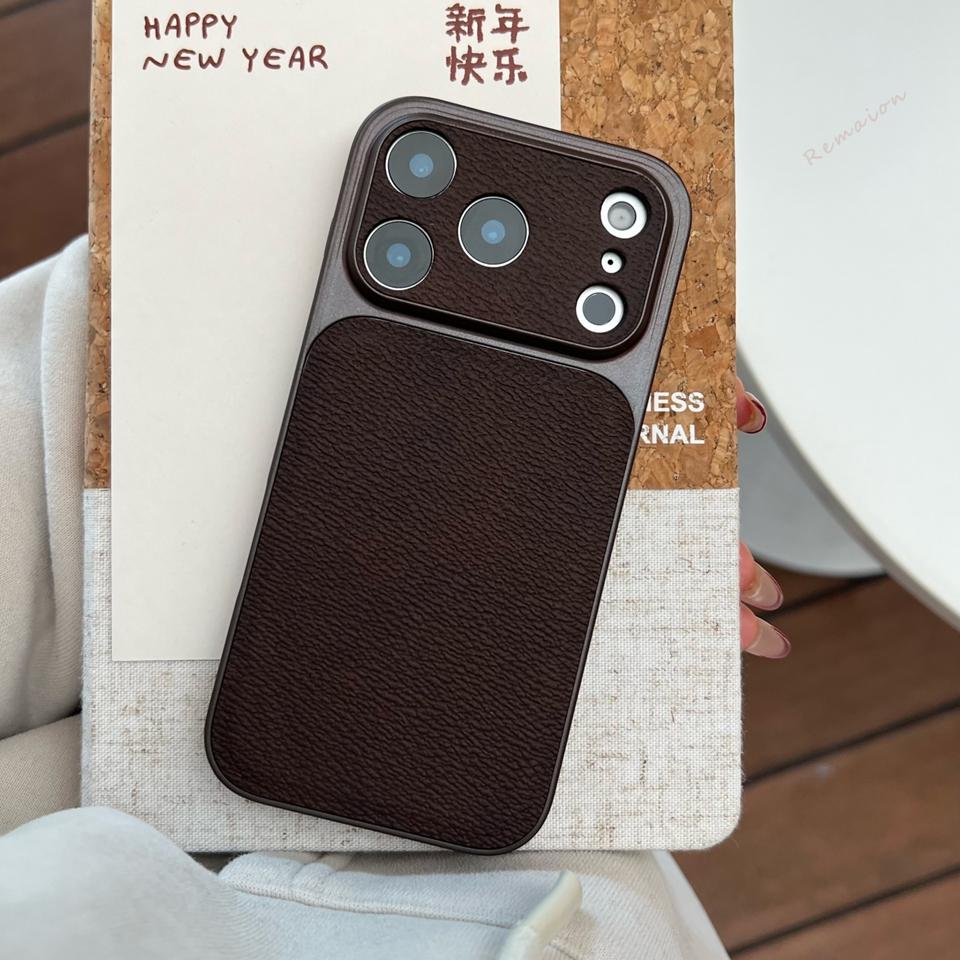 Süßes Leder Handyhülle Für Für Iphone 17 Air 13 14 1 16 17 Pro Max 16Pro 17Pro Offiziell Großes Fenster Stoßfest Schutzhülle