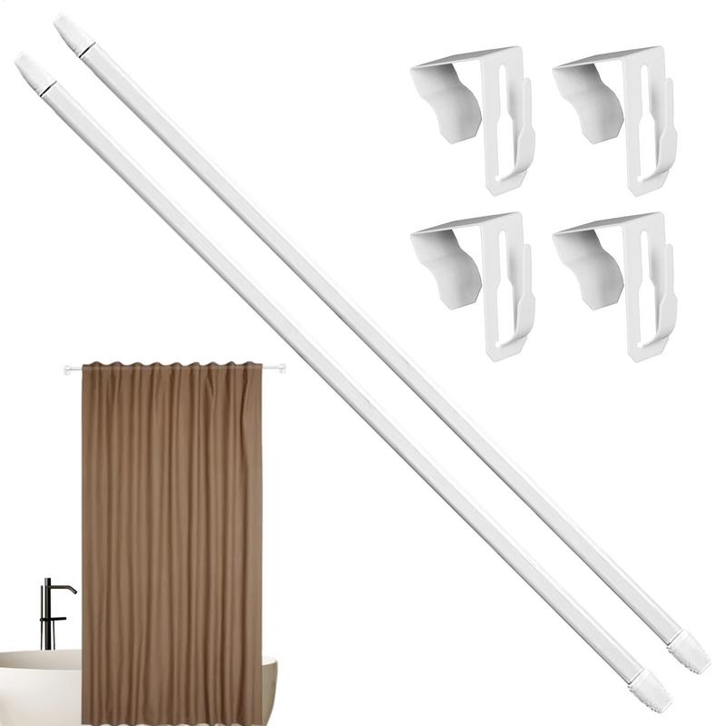 Extendable Curtains Rod Extendable Drapery Rods For Window No Punching Home Supplies With 4 Hooks For Kitchen Bedroom Living