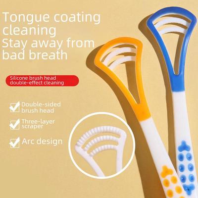 Silicone Tongue Scraper: Portable Tongue Cleaner & Coating Remover