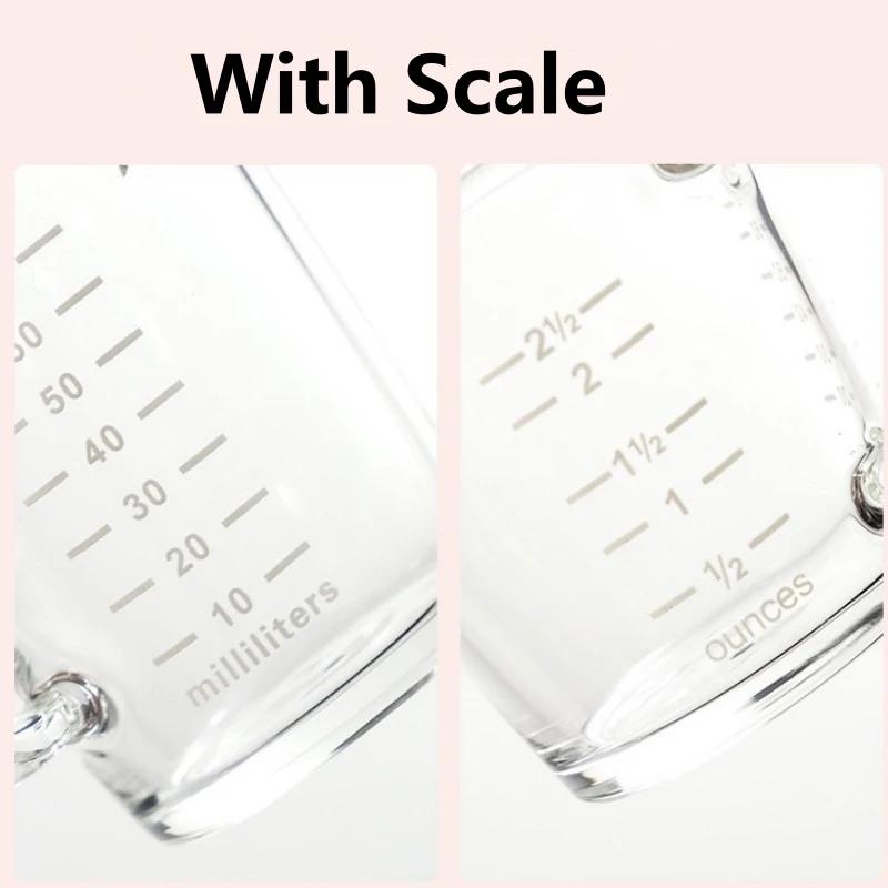 70/150ML Espresso Glass Cup Measuring Cup Milk Latte Jug Coffee Supplies Kitchen Dining & Bar Mug Drinkware Double Thick Bottom