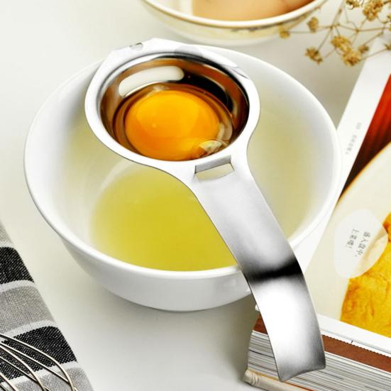 Handheld Egg Divider Stainless Steel Yolk Separator Sieve Kitchen Cooking Tool