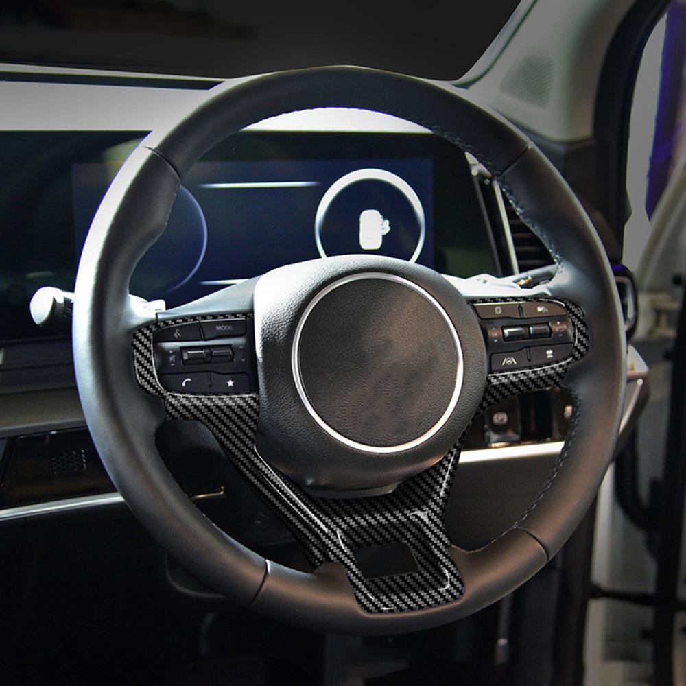 Für Kia Sportage NQ5 2026 2026 2026 Lenkrad-Panel-Rahmenabdeckung Dekorationsaufkleber Karbonfaser-Verkleidung Innenraumzubehör