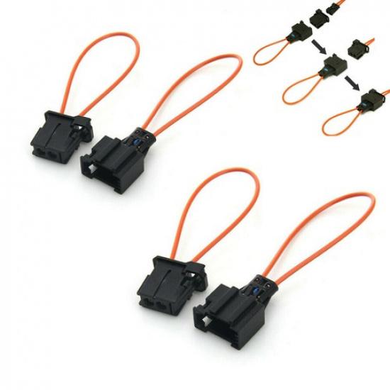 2x Sets Car Male & Female Cable Plug Adapter Diagnostic Fiber Optic Bypass Loop