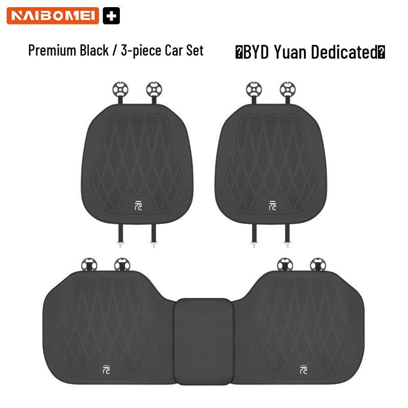 BYD Yuan Pro/Plus All-Season Leather Seat Cushion Set – Universal Fit, 3-Piece