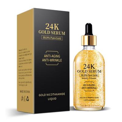 24K Gold Nicotinamide Serum - Anti-Aging & Hydrating Face Treatment, 99.9% Pure Gold + Niacinamide,Glowing, Firm & Plump Skin
