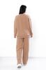 Women’s Cozy Sweatshirt & Wide-Leg Pants Set – Relaxed Fit & Tailored Details, Winter, 3399-140 HC