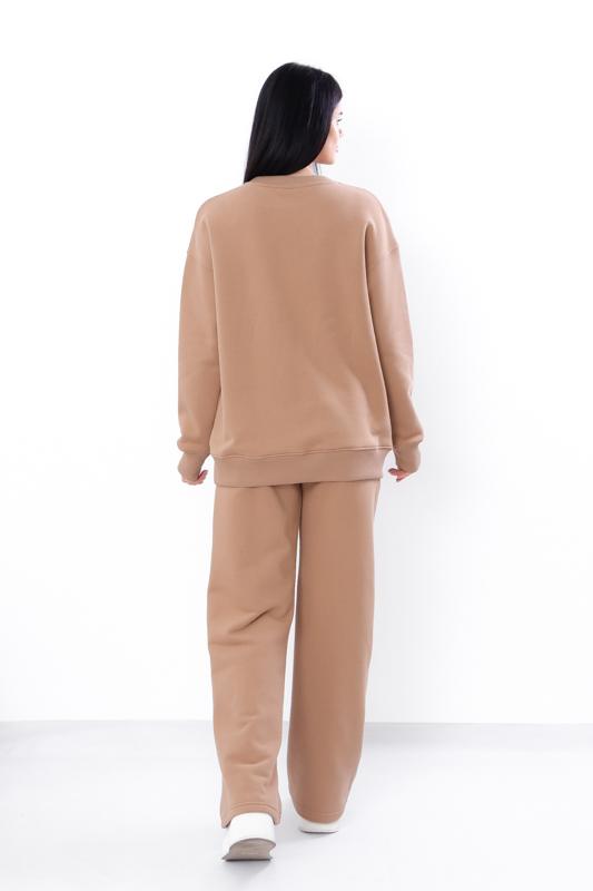 Women’s Cozy Sweatshirt & Wide-Leg Pants Set – Relaxed Fit & Tailored Details, Winter, 3399-140 HC