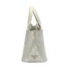 PRADA canvas Canapa Tote Bag denim Bianco Women 1BG439 Used