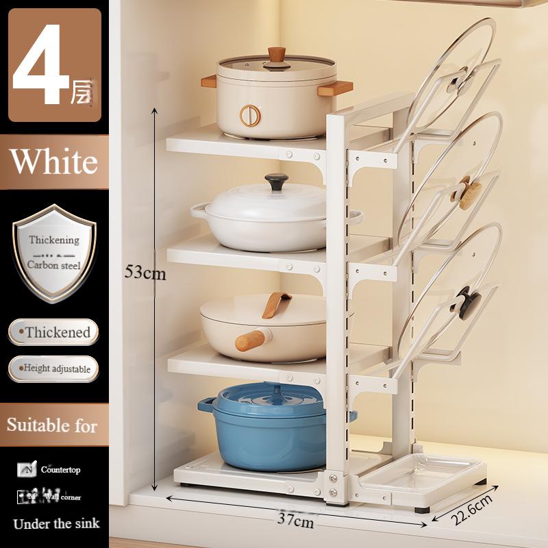 

Кухонные полки Полки для хранения кастрюль и сковородок от пола до потолка Многофункциональные шкафы для дома Крышки для кастрюль Полки для хранения