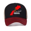 Morocco Map Flag Graphic Baseball Cap Unisex Moroccan Unisex's Printed Caps Fashion Summer Breathable Sun Hats Mesh Adjustable Hat