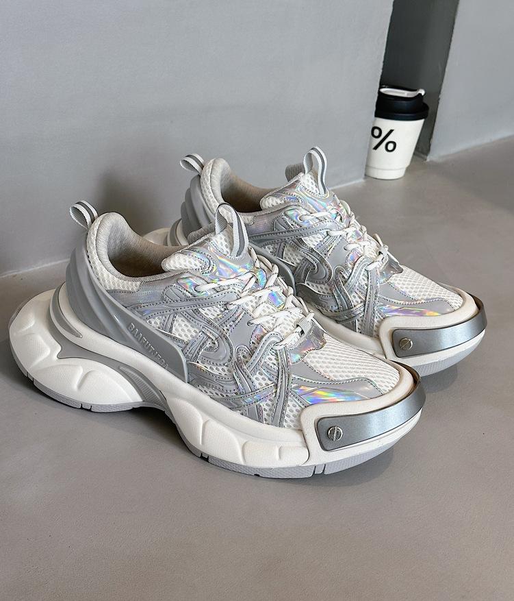 

Обсидиан звезды новая весна и лето увеличивающая платформу кроссовки сетчатые туфли универсальная обувь дети 40