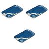 Set of 3 Katatsubaki Nade Square Long Plates X X Ceramic Setomonohonpo [23 14.2 2cm] Plates,