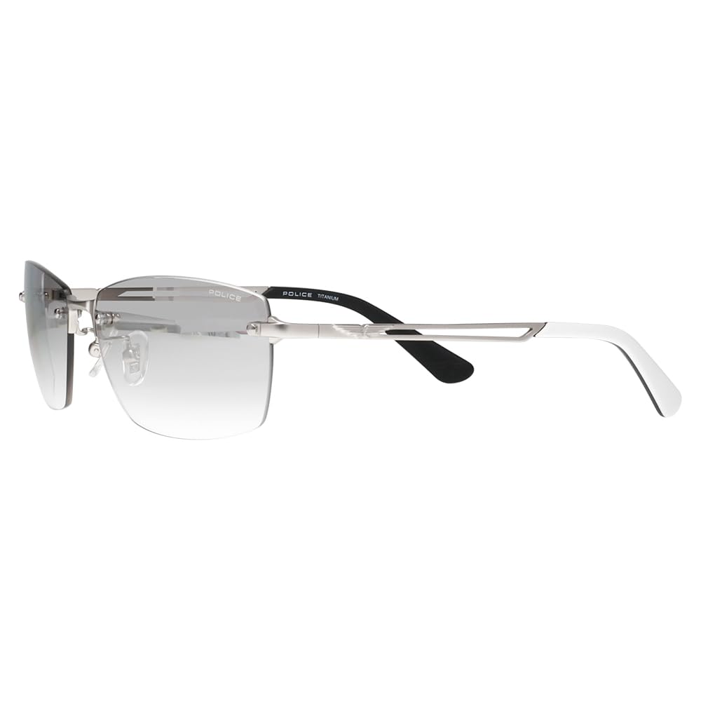 Sunglasses SPLG39J 581X 60 WIND Wind Two Point Borderless Square Titanium Mirror Lens [Police] Men's