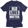Old Lives Matter Distressed T-Shirt Unisex Kurzarm Lustige Humor Zitate T-Shirt Locker Oversized 100% Baumwolle T-Shirts