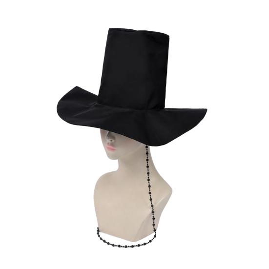 Black Cosplay Hat Women Men Hip-Hop Style Solid Color Cosplay Cap Teens Halloween Props Costume Accessory