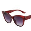 New Cat Eye Sunglasses Woman Fashion Big Frame Cat Sun Glasses Female Retro Shades UV400 Black White Color