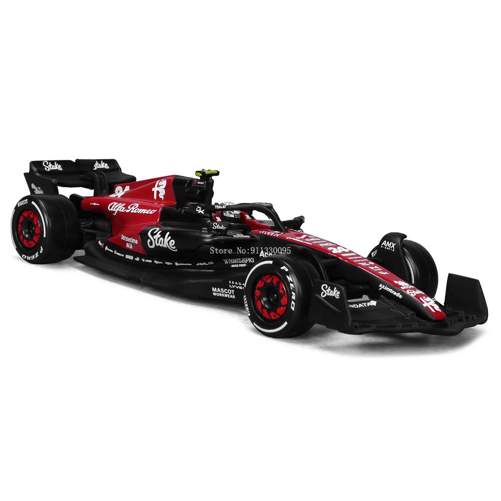 Bburago 1:43 F1 2023 24# Zhou Guanyu Alfa Romeo F1 Team Stake C43  77# Valtteri Bottas Alloy Car Die Cast Car Model Competition zl2