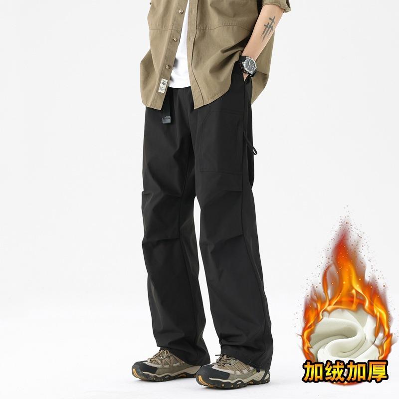 Army green paratrooper overalls men's spring and autumn waterproof and windproof loose casual mountaineering charging pants