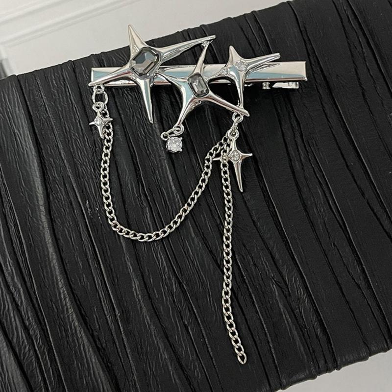 Non-slip Hair Clip for Girls Hair Barrettes for Hot Girl Gothic Duckbills Spider/Star Shape Y2k Hot Girls Hair Pin
