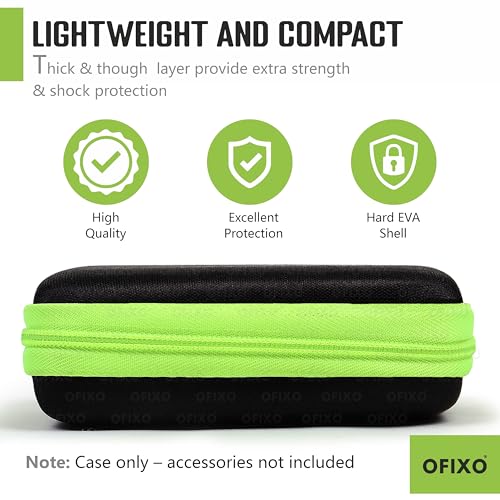 Ofixo Earphone Carrying Case - Multi Purpose Storage Case With Carabiner Hook, Travel Organizer For Headphone, Pen Drive 0 чёрный