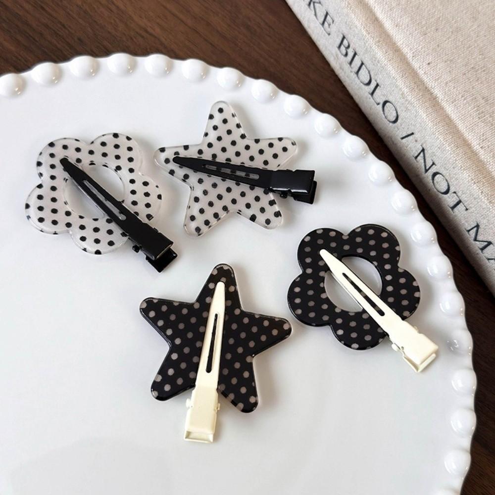 Polka Dot Hair Clips Minimalist Design BB Clip Head Side Clip  Women Girl Hair Styling Accessories