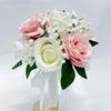 Custom European Simulated Rose Bridal Bouquet for Weddings, Photography, and Valentine's Day
