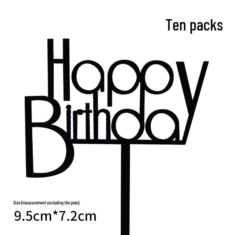 50-Pack Acrylic 'Happy Birthday' Cake Toppers - Popular Party Decorations with Free Shipping
