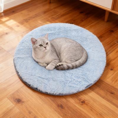 Imitation Rabbit Plush Pet Carpet Solid Color Round Floor Mat Fluffy Shaggy Circle Area Rug Living Room Sofa Carpet