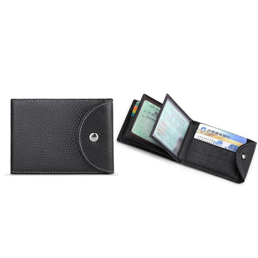 

Однотонный мужской кошелек, многопозиционный кардхолдер, водонепроницаемый мужской кошелек для ежедневного использования чёрный